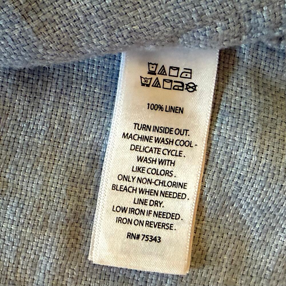 C&C California Jacket Medium Blue 100% Linen Breathable Vacation Cruise - Picture 8 of 10